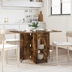 Table à dîner 115 x 70 x 75 cm Bois d'ingénierie Chêne fumé 617264617264