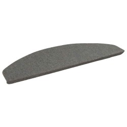 Tapis d'escalier auto-adhésifs 15 pcs Gris 80 x 28 x 3,5 cm 617266617266