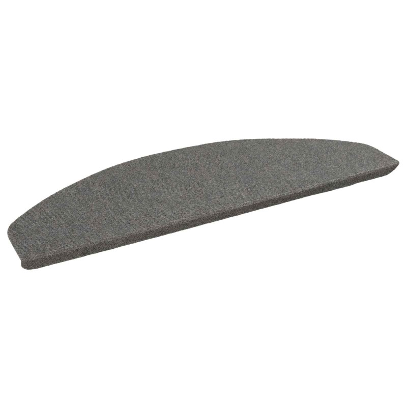 Tapis d'escalier auto-adhésifs 15 pcs Gris 80 x 28 x 3,5 cm 617266617266