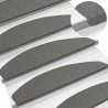 Tapis d'escalier auto-adhésifs 15 pcs Gris 80 x 28 x 3,5 cm 617266617266