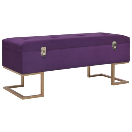 Banc avec compartiment de rangement 105 cm Violet Velours 617269617269