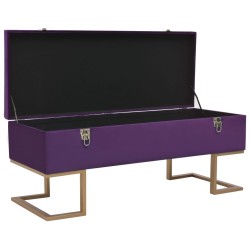 Banc avec compartiment de rangement 105 cm Violet Velours 617269617269