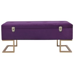 Banc avec compartiment de rangement 105 cm Violet Velours 617269617269