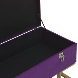 Banc avec compartiment de rangement 105 cm Violet Velours 617269617269