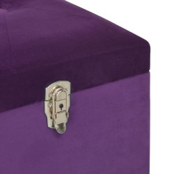 Banc avec compartiment de rangement 105 cm Violet Velours 617269617269