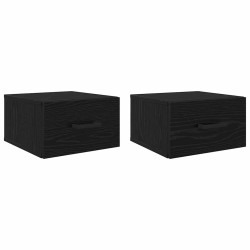 Cabinet de chevet avec tiroir 2 pcs Chêne noir 35 x 35 x 20 cm 617271617271