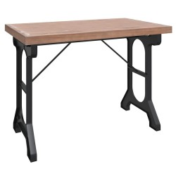 Table à dîner 110x65x82 cm Bois de sapin massif et fer 617273617273
