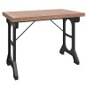 Table à dîner 110x65x82 cm Bois de sapin massif et fer 617273617273