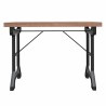 Table à dîner 110x65x82 cm Bois de sapin massif et fer 617273617273