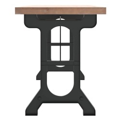 Table à dîner 110x65x82 cm Bois de sapin massif et fer 617273617273