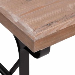 Table à dîner 110x65x82 cm Bois de sapin massif et fer 617273617273