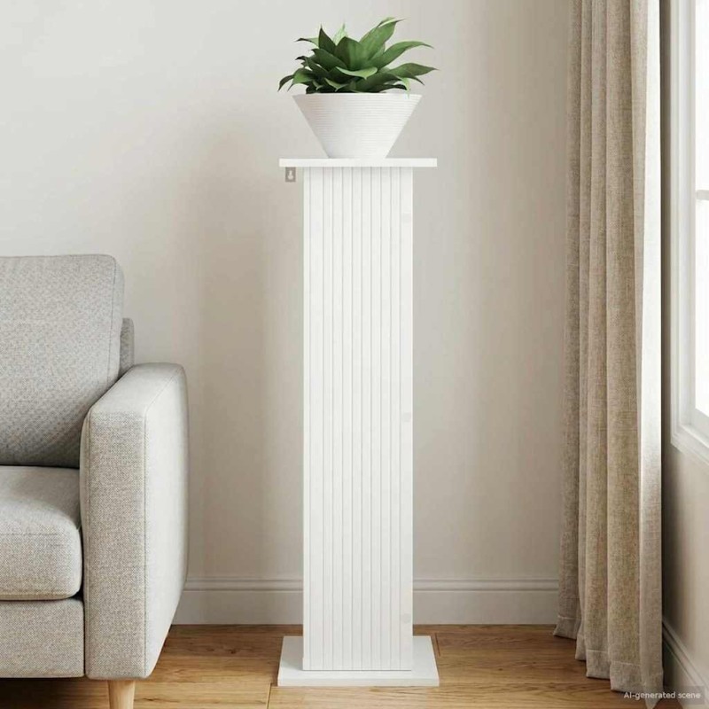 Support de Plante Blanc brillant 30,5 x 30 x 100,5 cm 617275617275