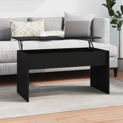 Table basse noir 102x50,5x52,5 cm bois d'ingénierie 617276617276