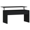 Table basse noir 102x50,5x52,5 cm bois d'ingénierie 617276617276