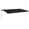 Auvent manuel rétractable avec LED 500x350 cm Anthracite 617288617288