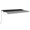 Auvent manuel rétractable avec LED 500x350 cm Anthracite 617288617288