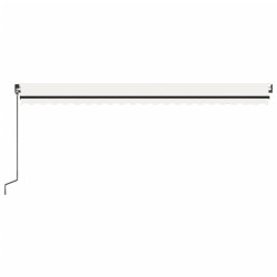 Auvent manuel rétractable avec LED 500x350 cm Crème 617289617289