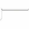 Auvent manuel rétractable avec LED 500x350 cm Crème 617289617289