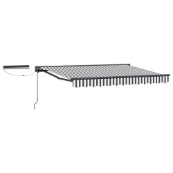 Auvent rétractable électrique Anthracite et blanc 2,5 x 2 m 617295617295