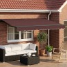 Auvent rétractable électrique Marron et anthracite 2,5 x 2 m 617298617298