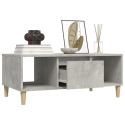 Table basse Gris béton 90x50x36,5 cm Bois d'ingénierie 617304617304