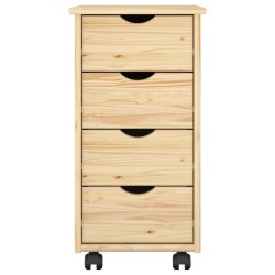 Cabinet roulant Marron 65,5 x 34 x 39 cm Bois de Pin Massif 617307617307