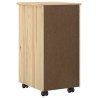 Cabinet roulant Marron 65,5 x 34 x 39 cm Bois de Pin Massif 617307617307
