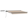 Auvent rétractable électrique Beige et Anthracite 2,5 x 2 m 617309617309