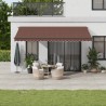 Auvent manuel rétractable avec LED marron 500x350 cm 617310617310
