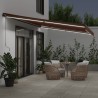 Auvent manuel rétractable avec LED marron 500x350 cm 617310617310