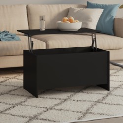 Table basse noir 102x55,5x52,5 cm bois d'ingénierie 617311617311