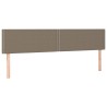 Têtes de lit Taupe 200x5x78/88 cm Tissu 617312617312