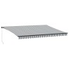 Auvent manuel rétractable avec LED anthracite blanc 500x350 cm 617313617313