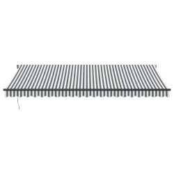 Auvent manuel rétractable avec LED anthracite blanc 500x350 cm 617313617313