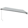 Auvent manuel rétractable avec LED anthracite blanc 500x350 cm 617313617313