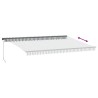Auvent manuel rétractable avec LED anthracite blanc 500x350 cm 617313617313