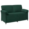 Sofa 2 places Vert foncé 158 x 83 x 95 cm Velours 617314617314