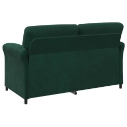 Sofa 2 places Vert foncé 158 x 83 x 95 cm Velours 617314617314