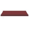 Auvent manuel rétractable avec LED bordeaux 500x350 cm 617315617315