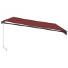 Auvent manuel rétractable avec LED bordeaux 500x350 cm 617315617315