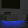 Meuble TV avec éclairage LED gris béton 60x35x15,5 cm 617317617317