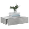 Meuble TV avec éclairage LED gris béton 60x35x15,5 cm 617317617317