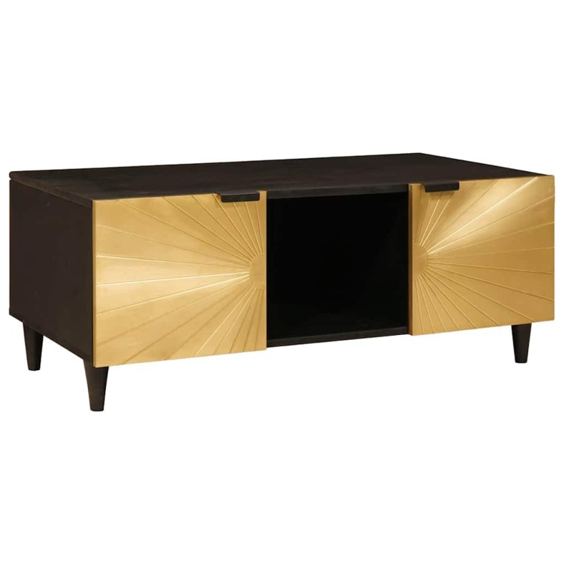 Table basse Noir et or 100 x 54 x 40 cm Bois d'ingénierie 617321617321
