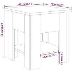 Table basse noir 40x40x42 cm bois d'ingénierie 617323617323