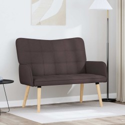 Sofa 2 places Marron foncé 115 x 61 x 87 cm Tissu 617325617325