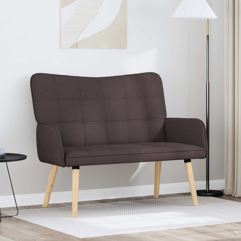 Sofa 2 places Marron foncé 115 x 61 x 87 cm Tissu 617325617325