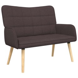 Sofa 2 places Marron foncé 115 x 61 x 87 cm Tissu 617325617325