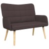 Sofa 2 places Marron foncé 115 x 61 x 87 cm Tissu 617325617325