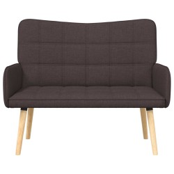Sofa 2 places Marron foncé 115 x 61 x 87 cm Tissu 617325617325