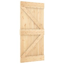 Porte coulissante Naturel et Blanc 90 x 210 cm 617326617326